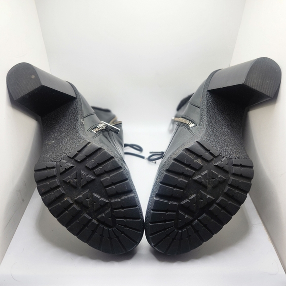 Michael Michael Kors Womens Size 9M Platform Leather Kim Lace Up Bootie Black - Picture 13 of 14